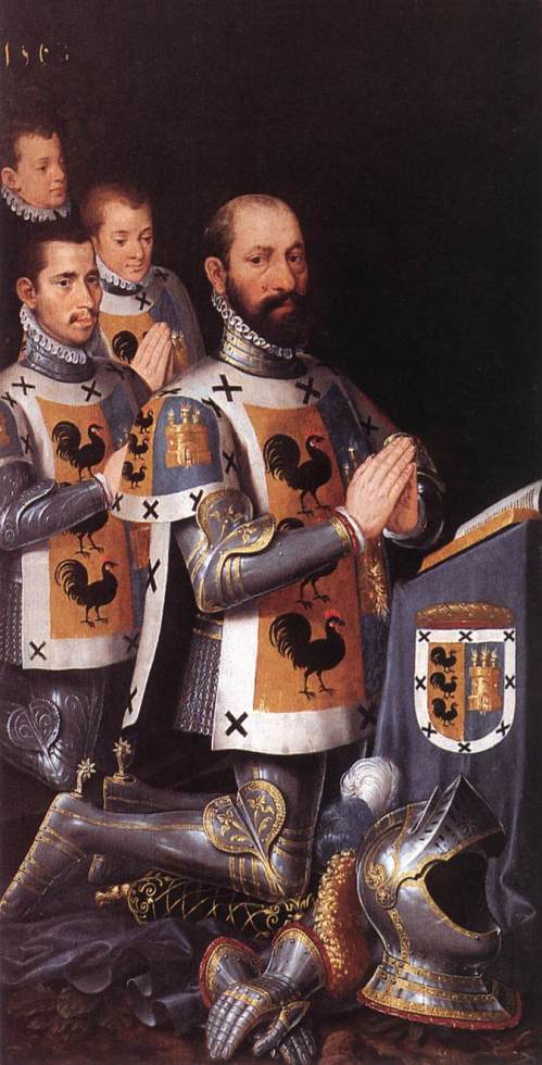 Pieter Pourbus - Portrait of Jan Lopez Gallo and His Three Sons (1568)