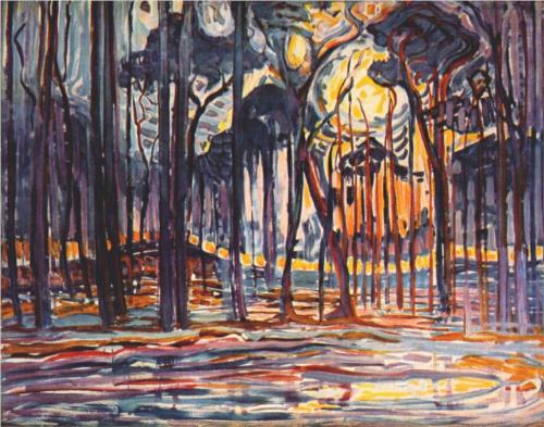 Piet Mondrian - "Woods Near Oele" (1908)