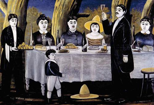 "Family Feast" (1907) - Niko Pirosmani